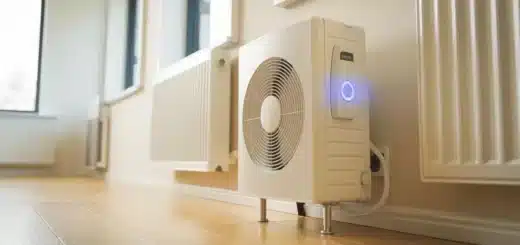 Varmepumpe med én utedel og to innedeler – effektiv oppvarming for alle behov – illustrasjon