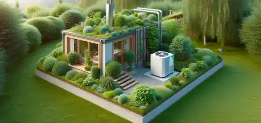 Tips til diskret plassering av varmepumpe utendørs – slik skjuler du utedelen smart – illustrasjon