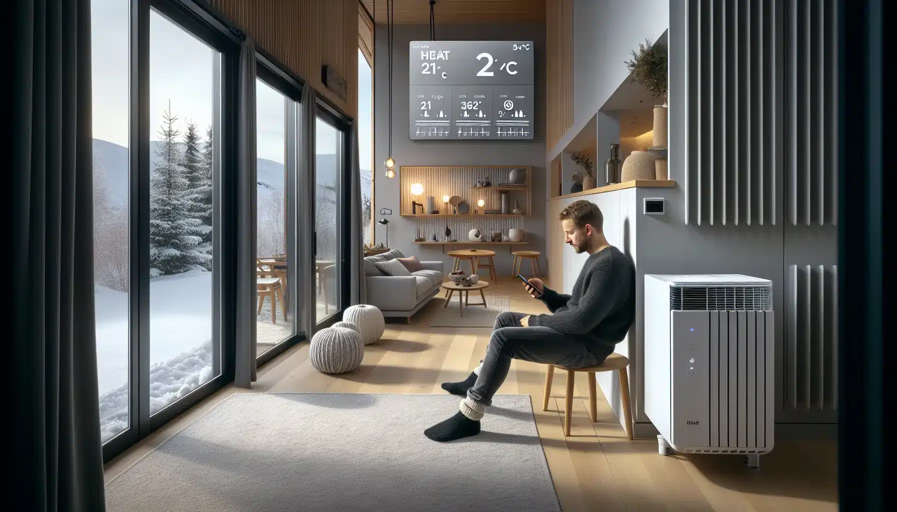 Norwegian homeowner sets heat pump to 21 c for efficient winter heating