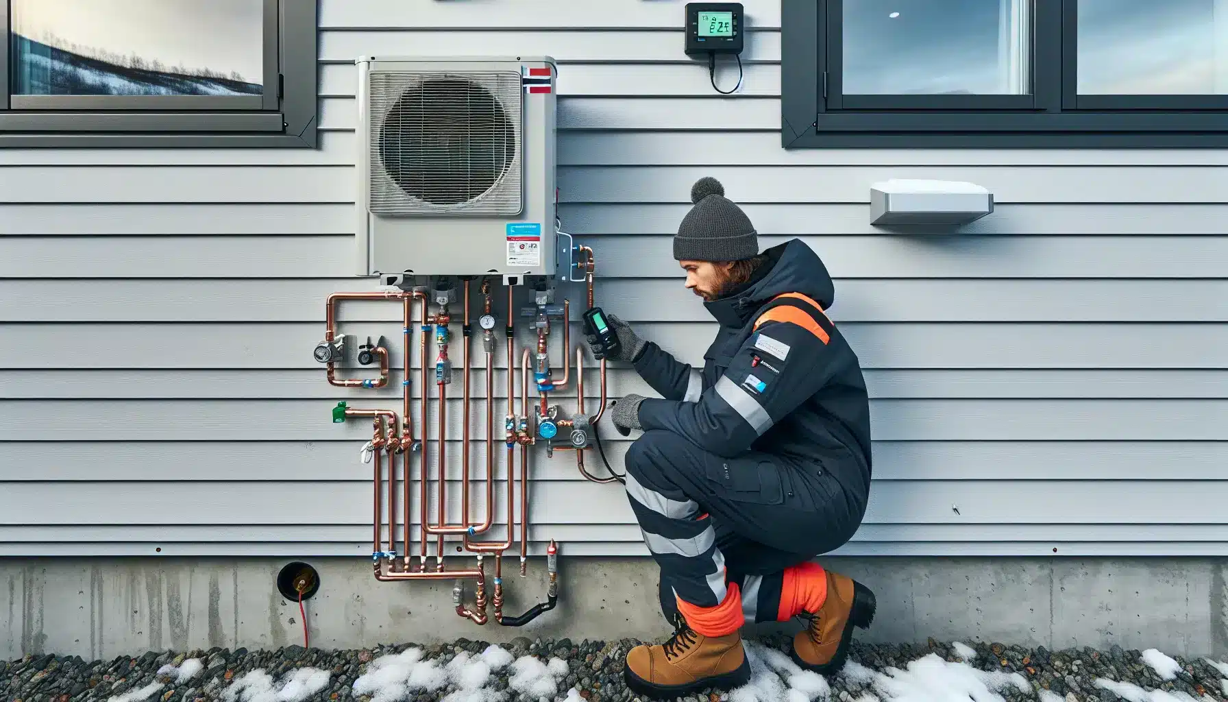 Hvordan velge varmepumpe med lavest mulig miljøavtrykk 2 De to store postene i klimaregnskapet er driftsutslipp og innebygd karbon – illustrasjon