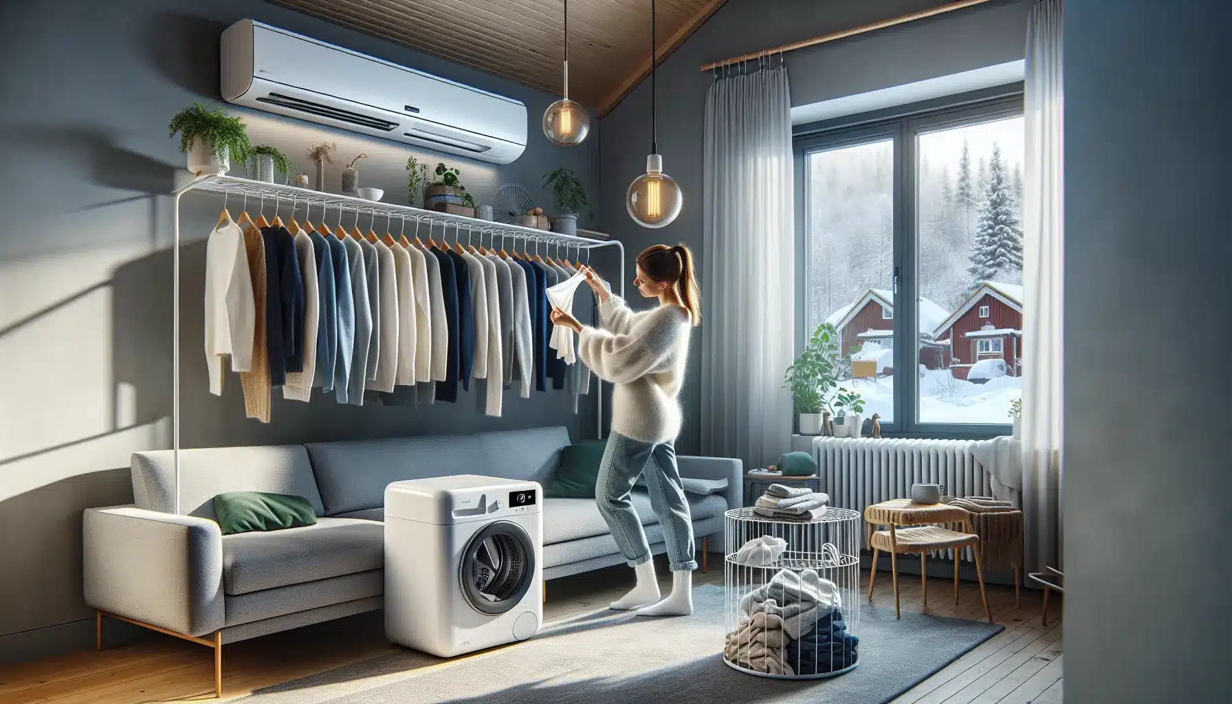 Slik kan du bruke varmepumpen til å tørke klær mer energieffektivt – illustrasjon 1